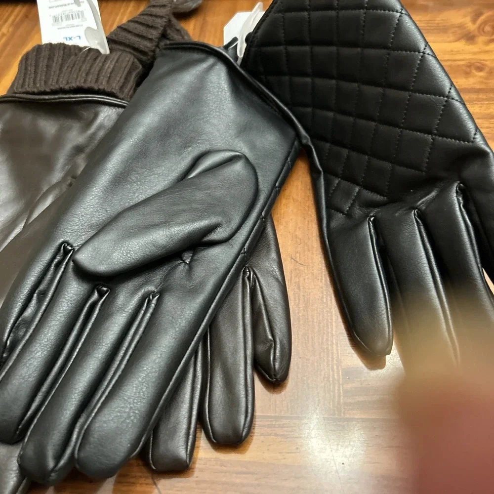 Lot 2 Time &‎ Tru Black Brown Vinyl Gloves L - XL